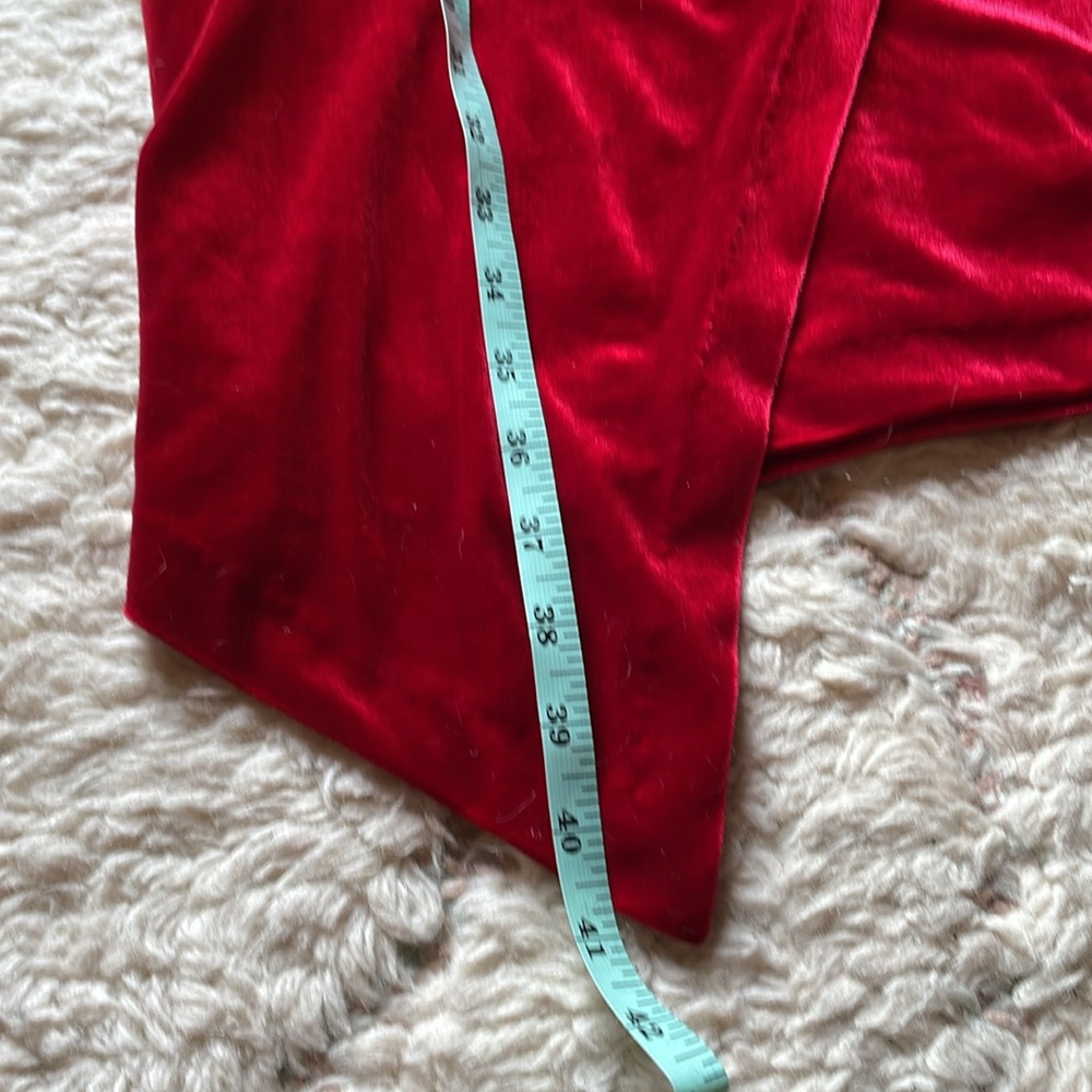 Anthropologie Strapless Red Velvet Midi Dress - Picture 12 of 12